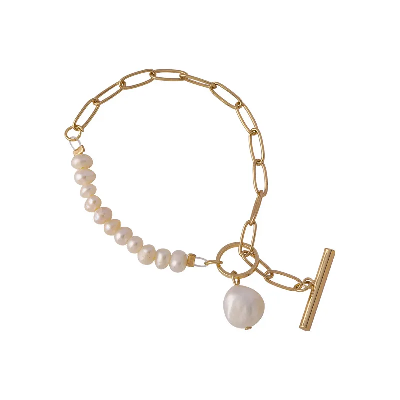 

New Style Alloy OT Bracelet Jewelrys Fresh Water Pearl Bangles All-match Wristband, Picture