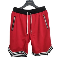 

wholesale high quality custom sublimation plus size plaid dropshipping blank short basketball shorts with zipper pockets