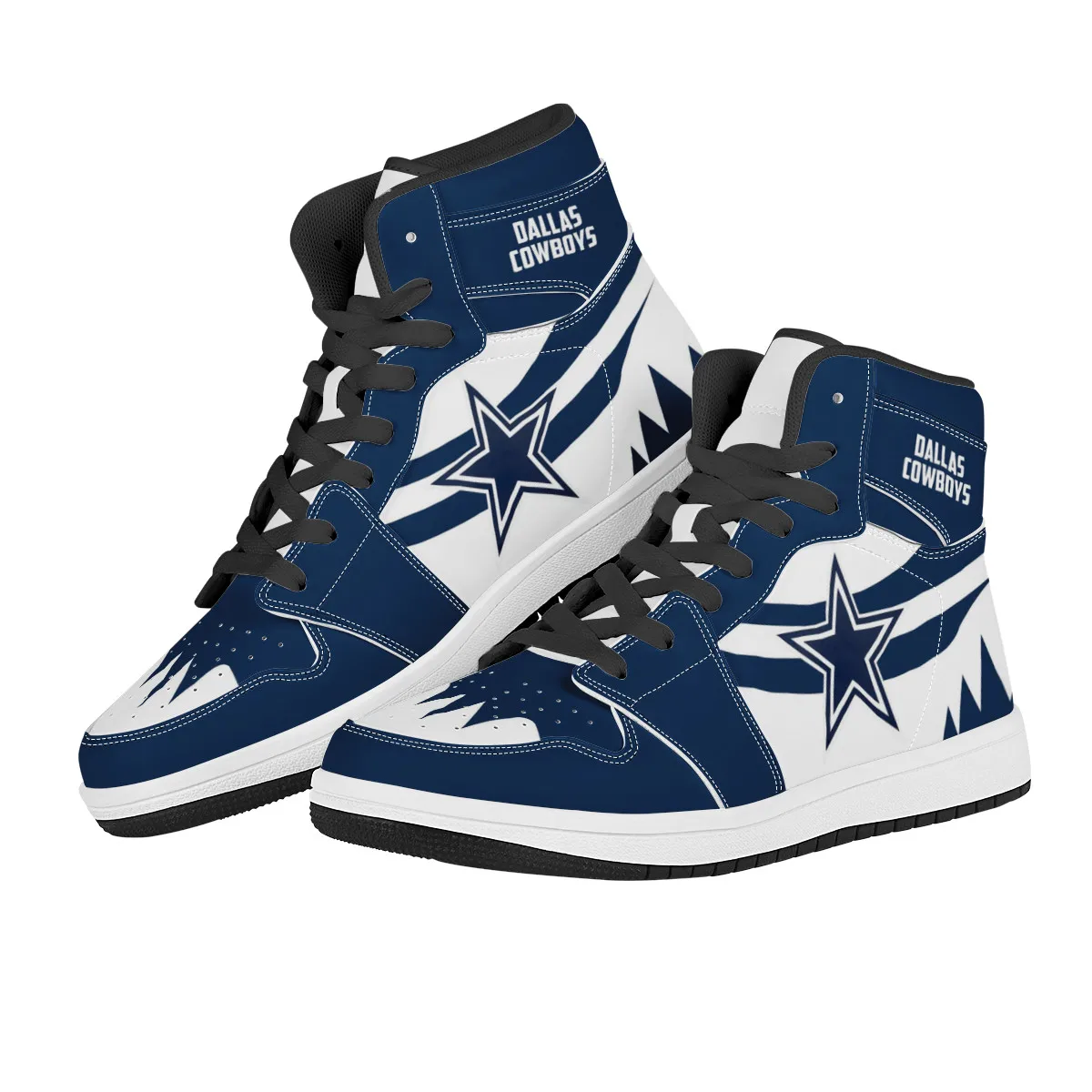 

Wholesale NFL Teams Logo Design Customize Logo Print Fashion Sneakers Unisex High Top Football Team Original Sneakers