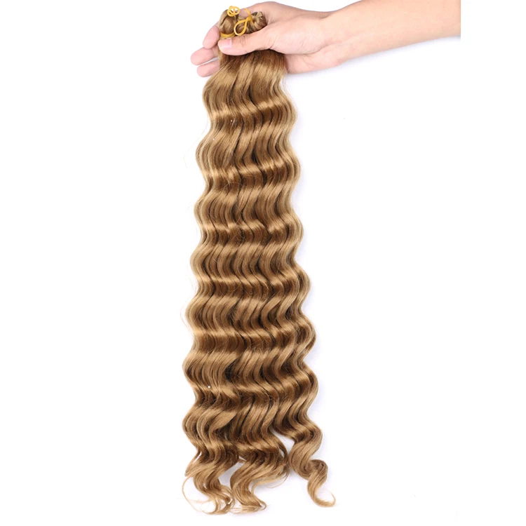

High quality factory direct price drop shipping Synthetic Deep Wave Crochet Braids Hair Bulk