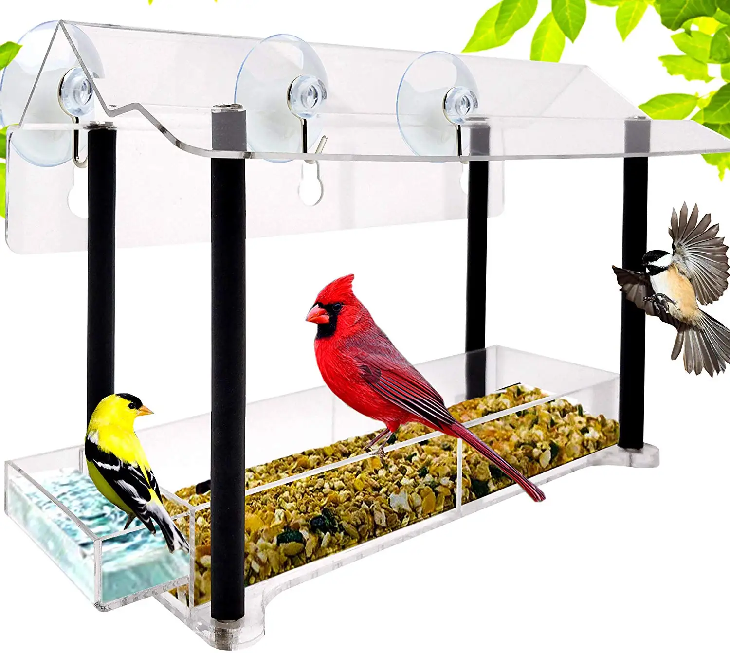 Vonvik Clear Acrylic Birds Cage Window Wild Bird Feeder Buy Window Bird Feeder,Bird Feeder