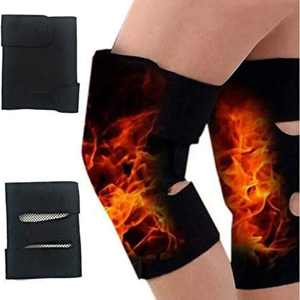 

Heated Knee Brace, Wrap Support&Therapeutic Heating Pad Arthritis Pain Knee Massager Self Heating Knee Brace, Black