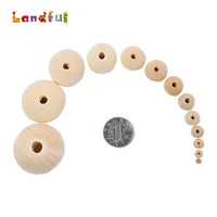 

High Quality Non-toxic Chewable Natural round engraved wood beads Organic DIY baby toy accessories Loose TeetherJewelry making