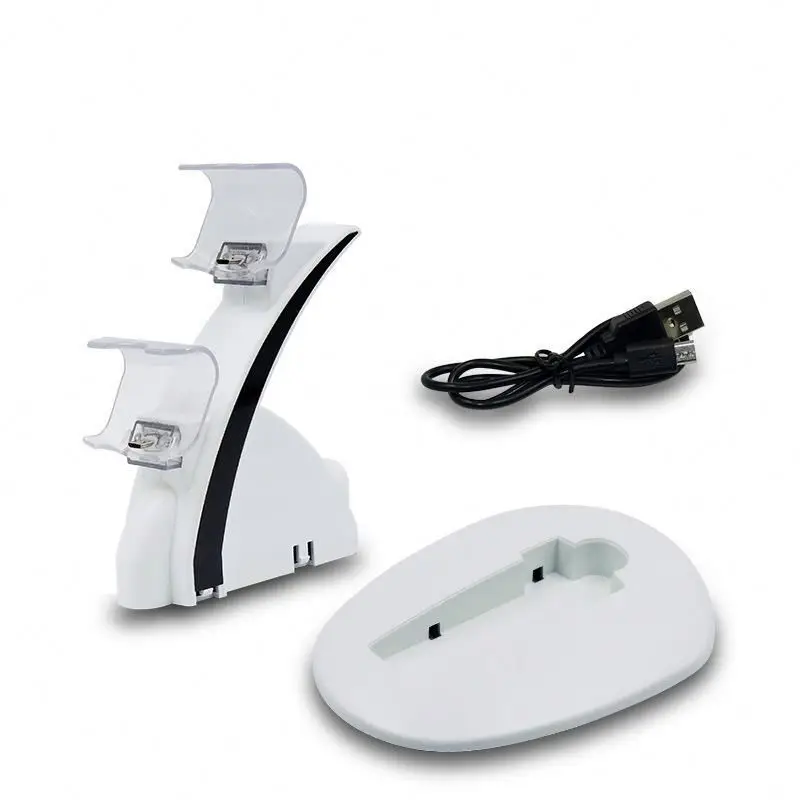 

Dual charger for ps4 controller TOLse cheap ps5 dual usb charging station, White