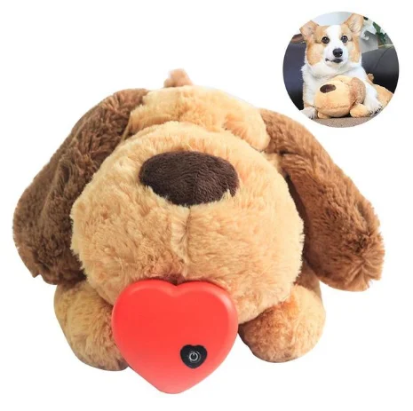 

Dog Toy Pet Anxiety Relief and Calming Aid Puppy Heartbeat Stuffed Toy