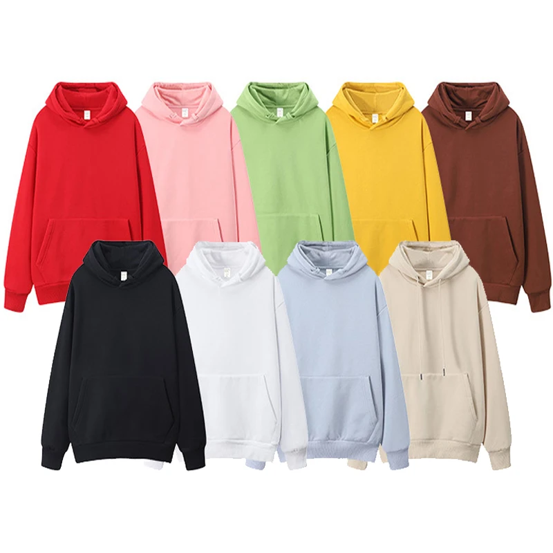 

Cool oversized plain blank tops pullover hoodie sweat for female autumn winter jogging running pullover hoodie without string