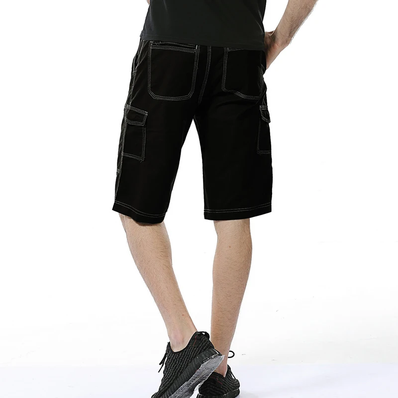 

2021 Fashion men's tooling Capris in summer plus size Multi Pocket casual shorts
