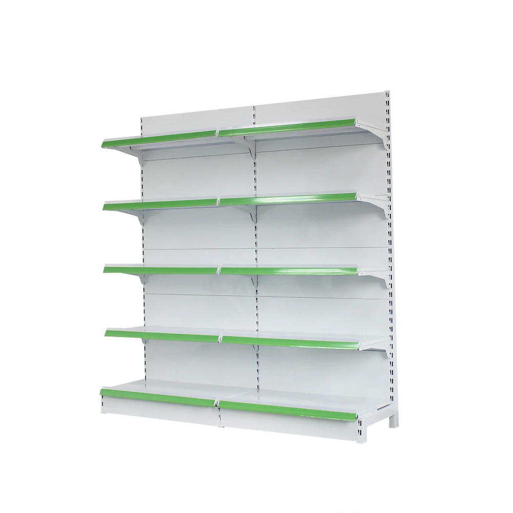 Factory Direct Sale Heavy Duty Grocery Store Pharmacy Supermarket Display Shelves White Color Freestanding Metal Shelving Rack
