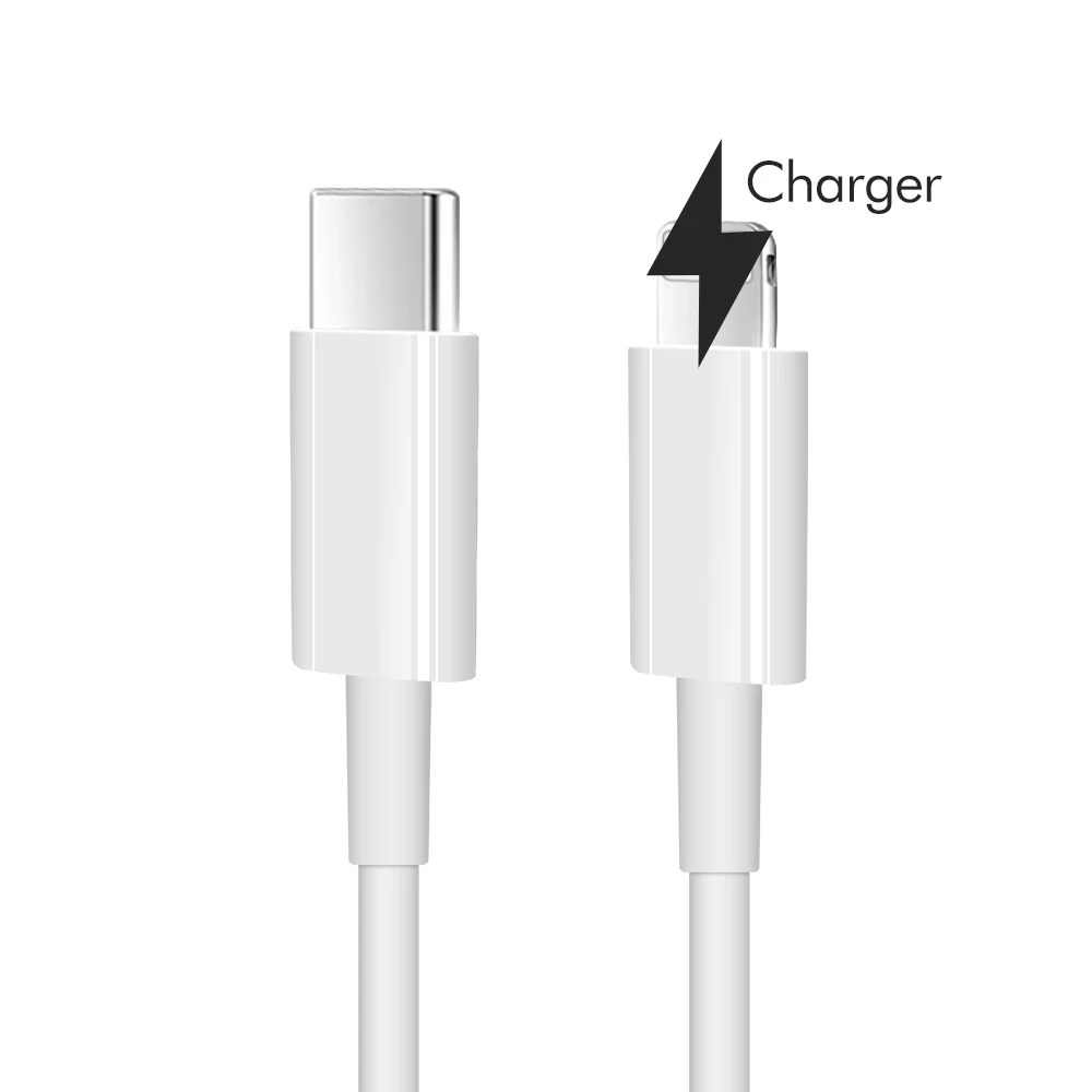 

Premium 2.4A Original 3FT PD 18W Fast Charge Usb Data Cable USB Charging Cable USB PD Cable for iPhone Charger, White