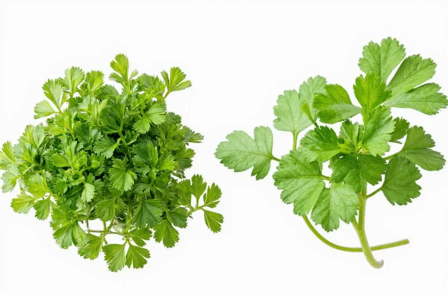 Comparison of fresh cilantro leaves and dried coriander seeds