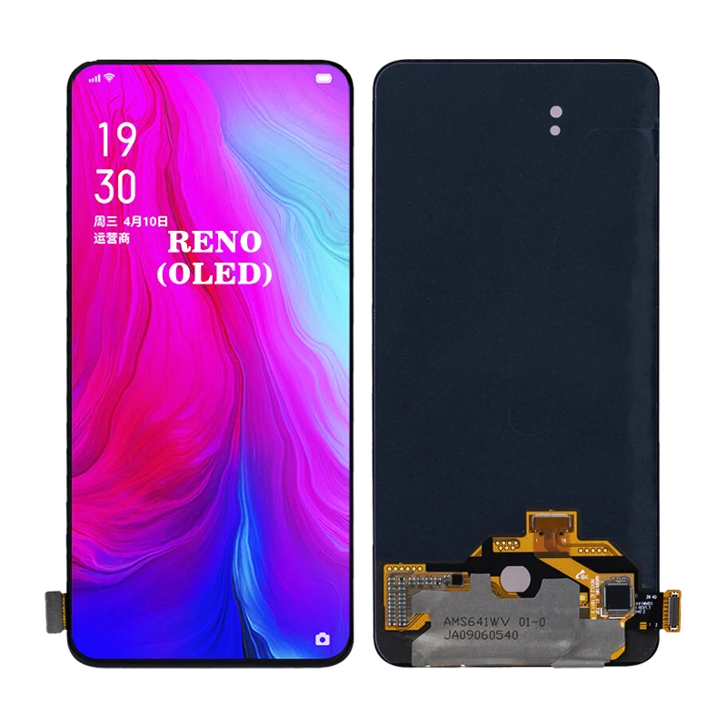 

hot sell mobile phone lcds amoled screen for oppo reno display, Black