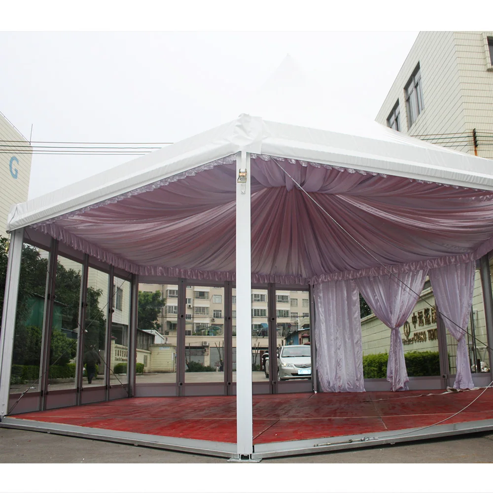 6x6m Aluminum frame marquee high peak tent for wedding event