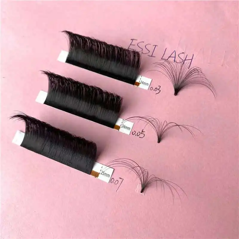 

eyelash extensions kit Private Label factory manufacturer synthetic hair easy fan faux mink lash supplies eyelash extension, Dark matte black