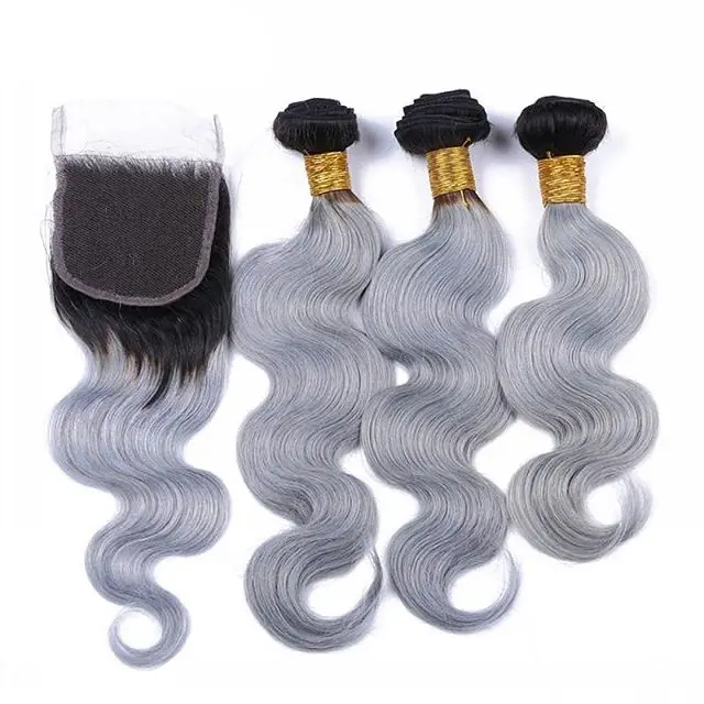 

Top Quality 2015 Hot Sales Grey Hair Extensions 100% Grey Human Hair