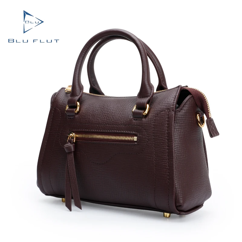 

leather tote bag Blu Flut free custom logo wholesale amazon hot sale cowhide leather shoulder handbag for women beauty ladues, Black, brown, khaki