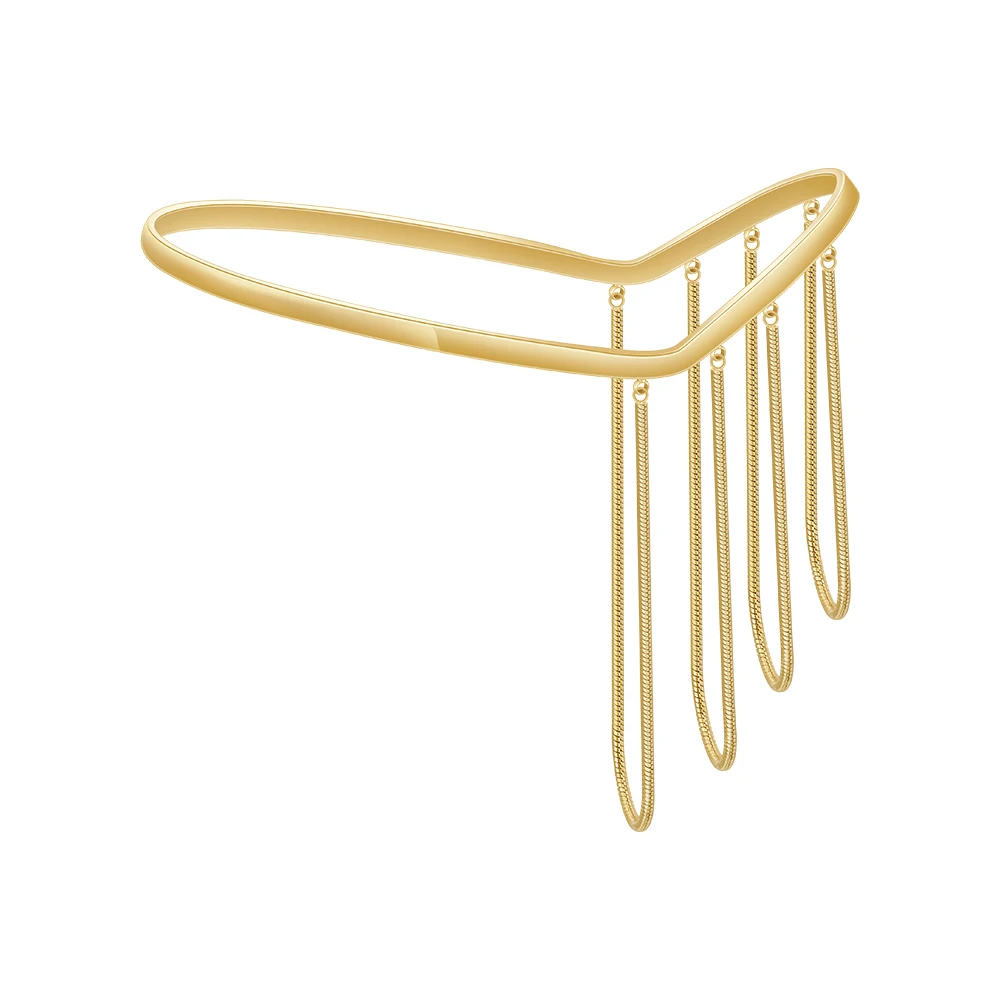 

Latest 18K Gold Plated Stainless Steel Jewelry Personality Punk Palm Bracelet Snake Chain Tassels For Women Bracelet B232382