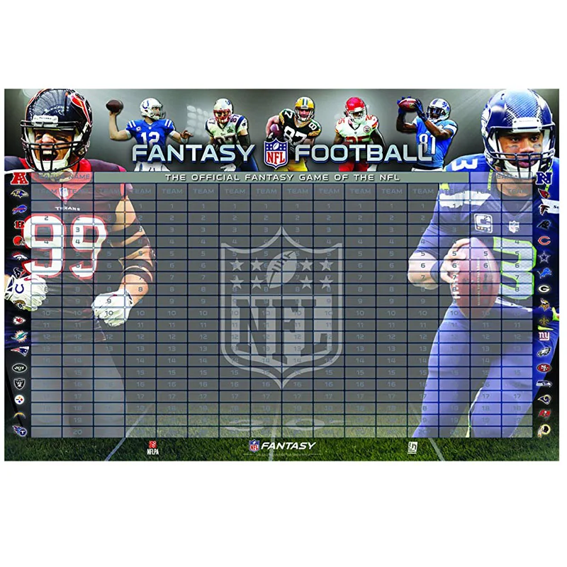 

Customize America football score board Fantasy football Draft Board