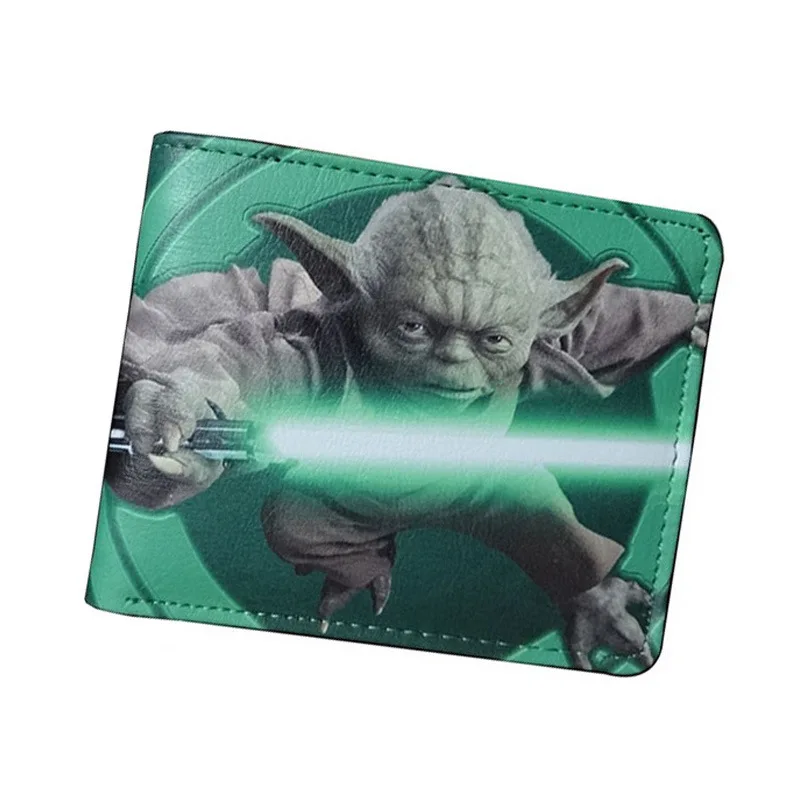 

Professional PU PVC Wallets Supply Marvel Wallet Short Leather zipper Money Clips Yoda Baby Star-Wars Wallet for Men Women