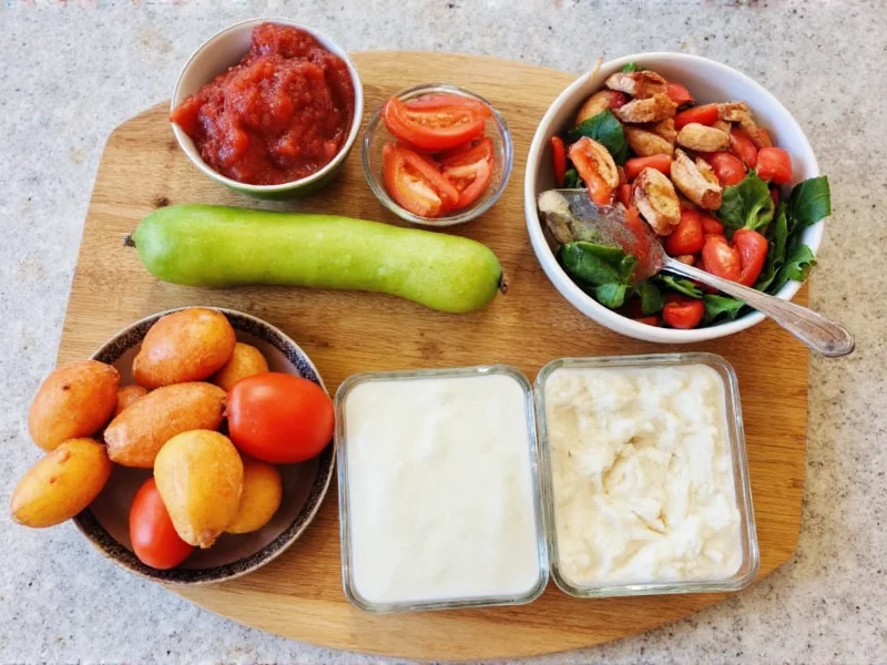 Homemade Cane's sauce ingredients on counter