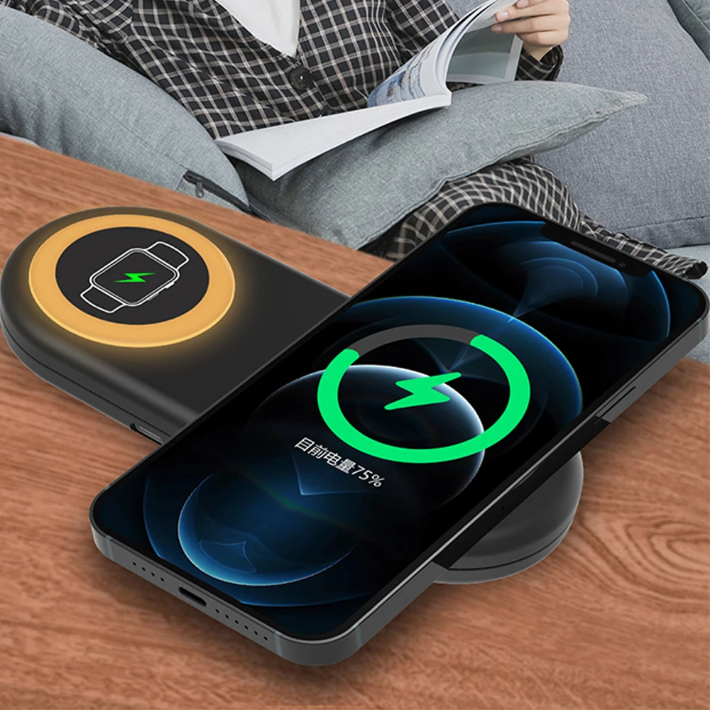 

Free Shipping Dropshipping 3 in 1 Foldable Wireless Charging Station 15W qi Wireless Charger Stand For iPhone