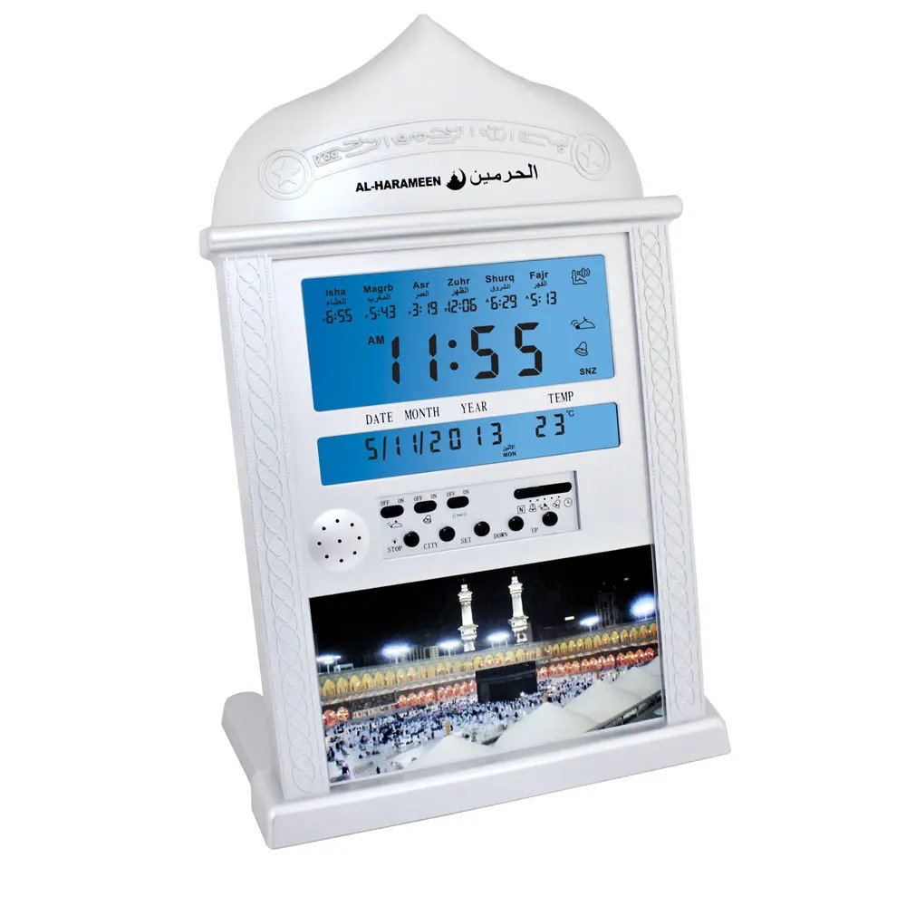 

In stock muslim gifts ramadan gifts 1150 cities azan table clock 4004