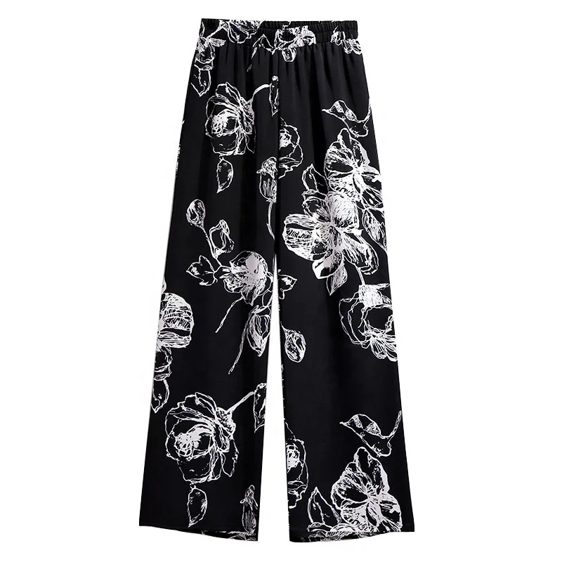 

Ladies Wholesale Bulk Clothing New Plus Size Chiffon Palazo Pants Women