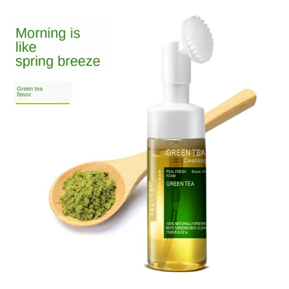 

Yanmei Green tea Amino Acid Cleansing Mousse Mild Daily Basic Cleaning Remove Makeup Not Greasy Rich Foam Facial Care Cleanser