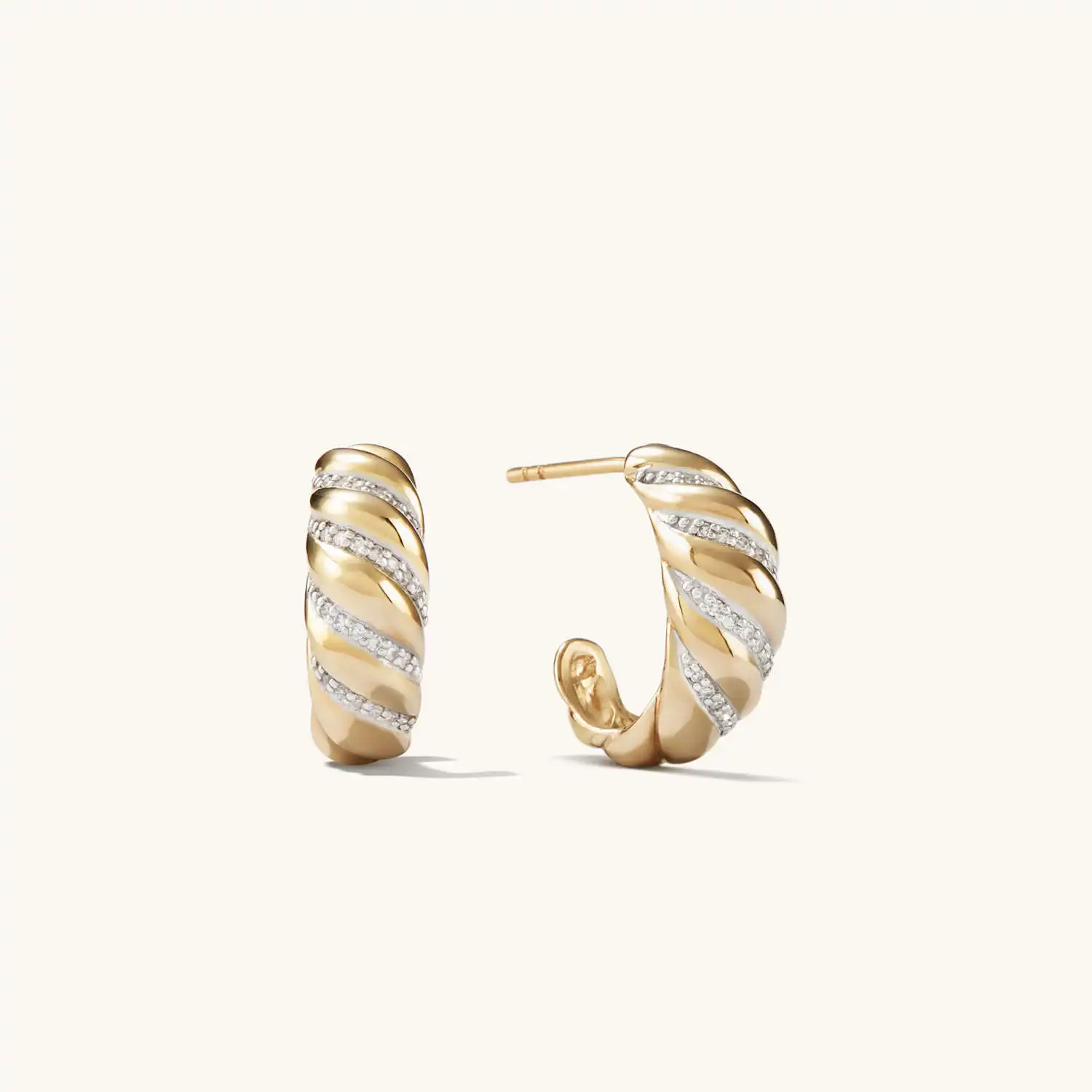 

2021 new design inspiration custom S925 sterling silver plated 14k zircon hoop earrings for women