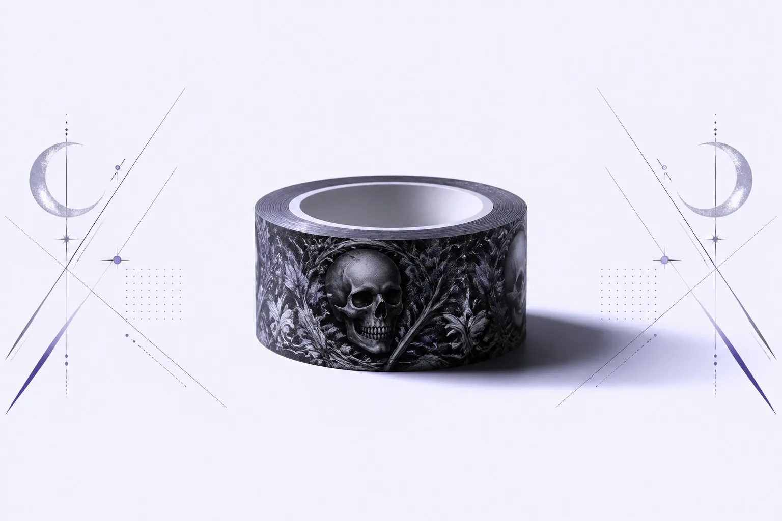 Dark gothic washi tape &mdash; display 1