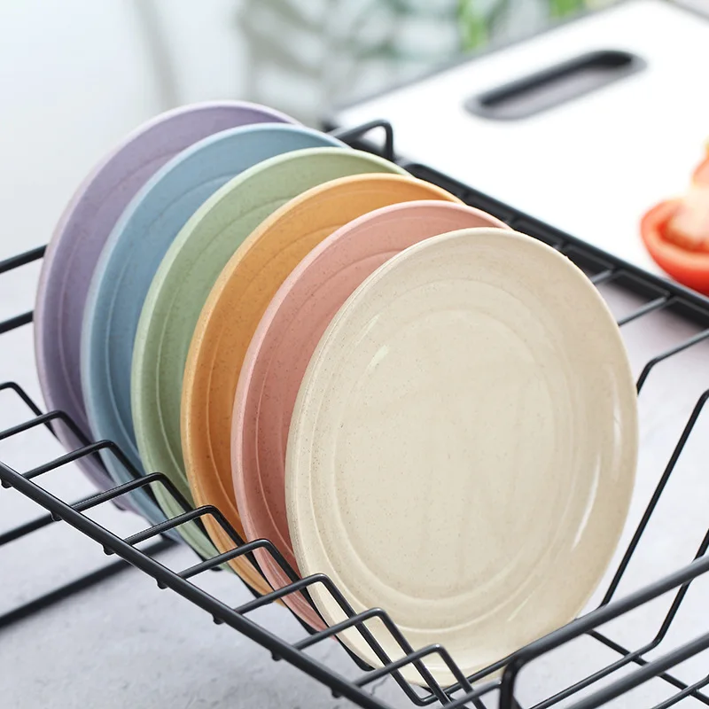 

Hot Sale Biodegradable Environmental Protection Colorful Tableware Round 15cm PP Wheat Straw Dinner Plates