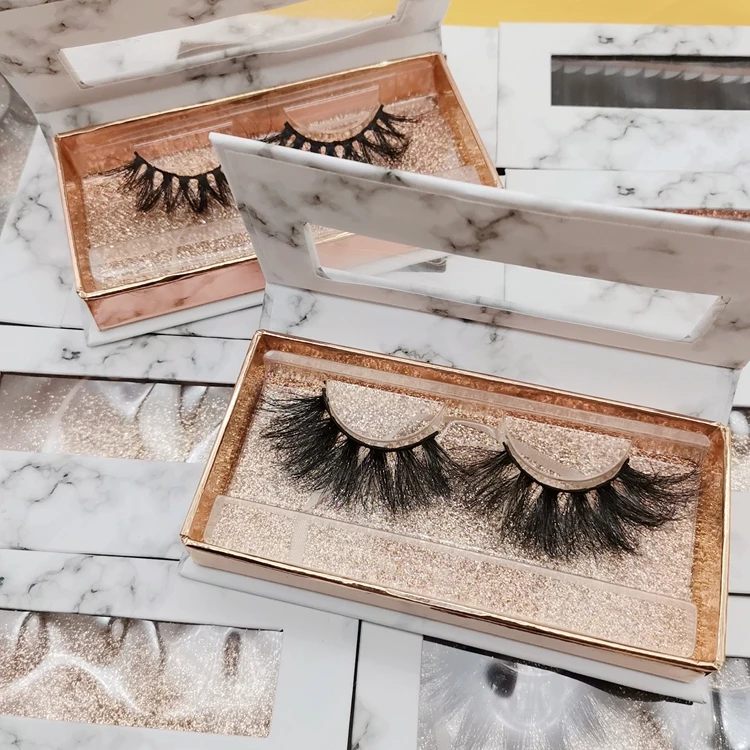 

25mm mink eyelash suitcase packaging eyelashes, Natural black