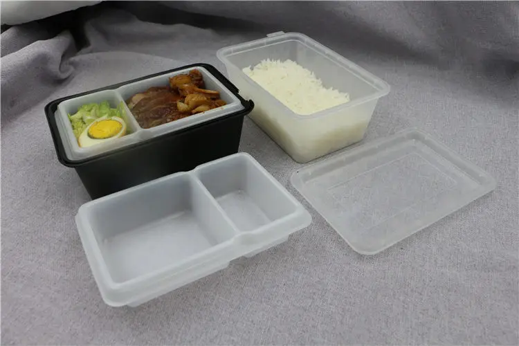 
2020 New Food grade pp material disposable 4 compartment lunch box food container 