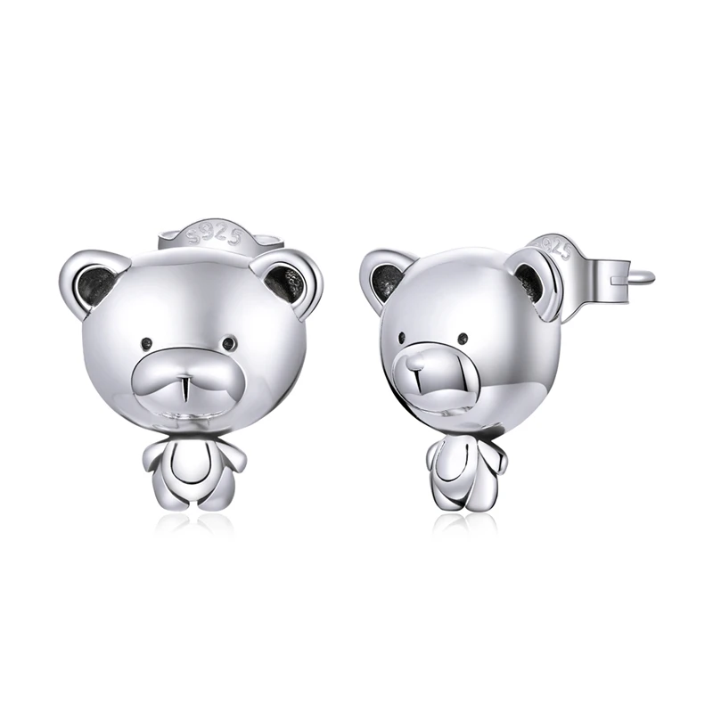 

SCE1005 Wholesale jewelry 925 sterling silver cute bear stud earring