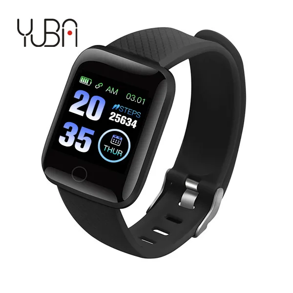 

Fitness Heart Rate OEM Android Sports 116Plus Bracelet D13 Smartwatch, Green black green purple red blue