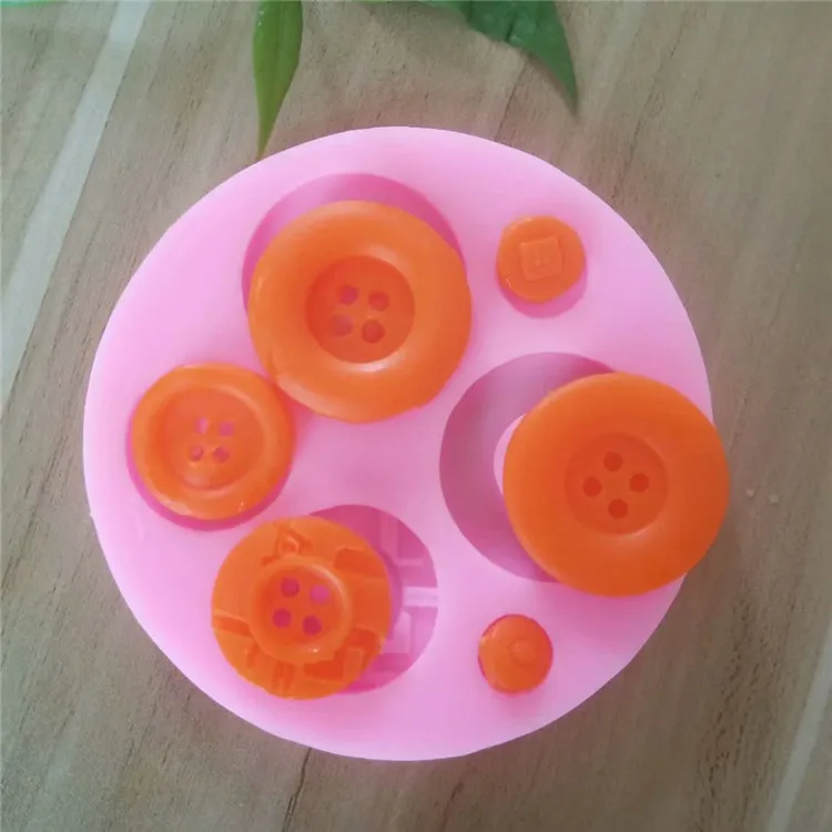 

Y2889 Handmade food grade 6 cavity silicone button molds, Random
