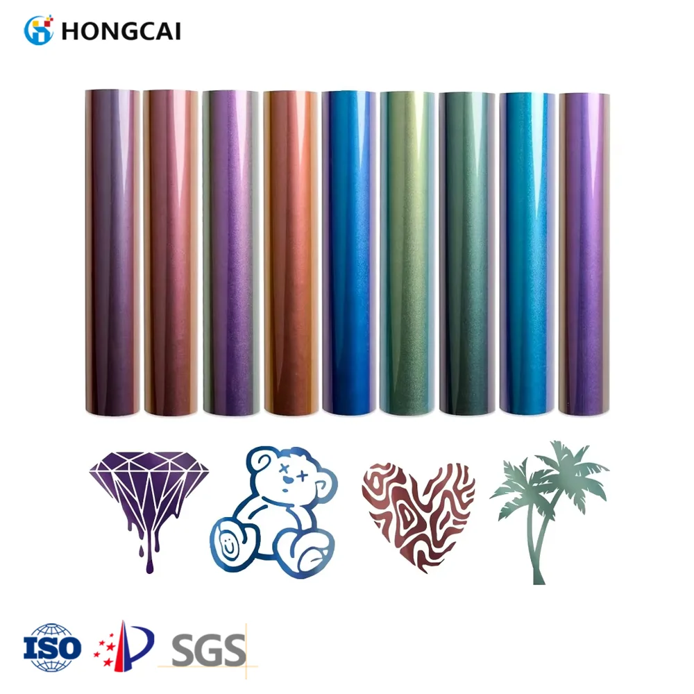 Chameleon Heat Transfer Film Sheet Color Printing Film HTV Heat Transfer Vinyl Roll for Textiles