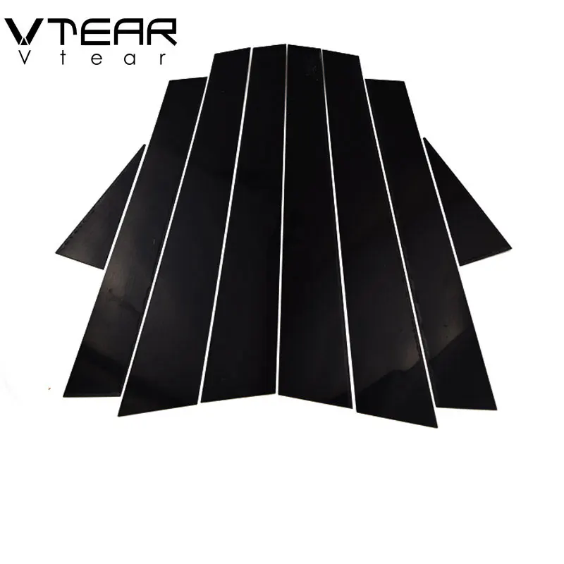 

Vtear For Subaru Forester sticker Glossy black trim anti scratch mirror surface window BC pillar decorative cover accessories