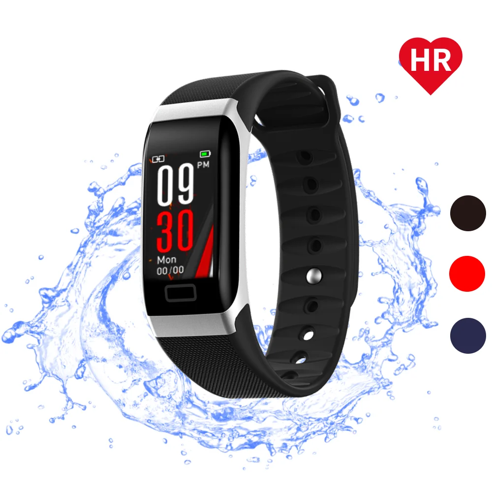 

Extreme Smart OEM HR BP Sleep Monitor Fitness Activity Tracker, Black;red;blue