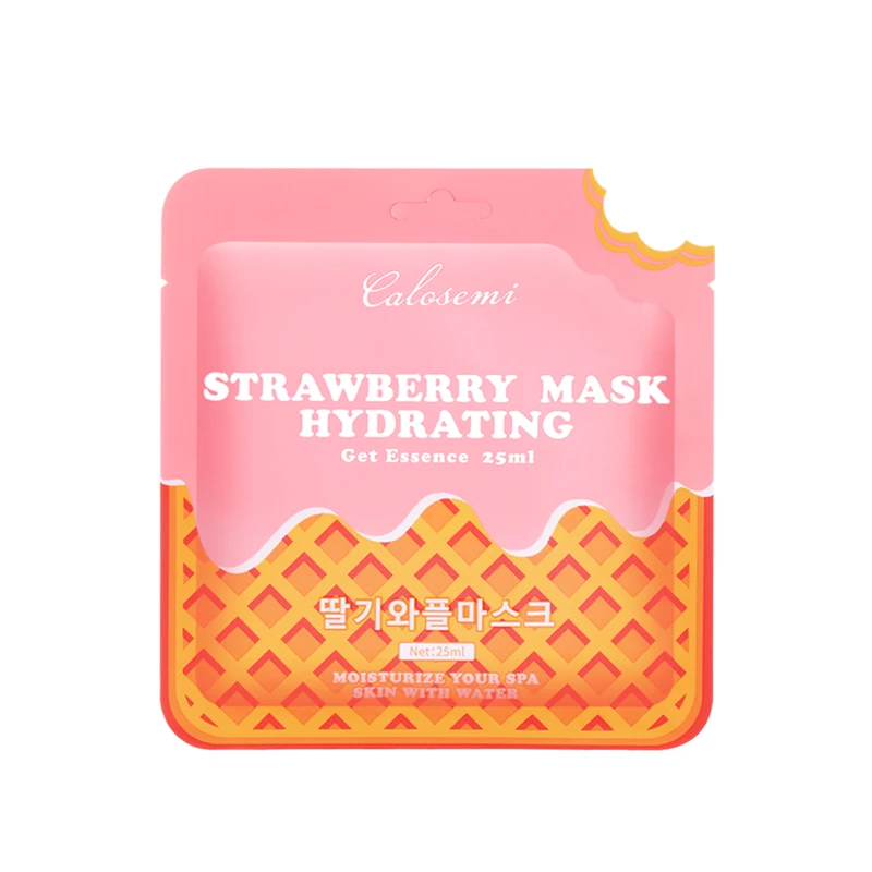 

Wholesale 2021 New Calosemi Skin Care Face Mask 5PCS/BOXES Strawberry Hydrating Moisturizing Face Mask, Pink