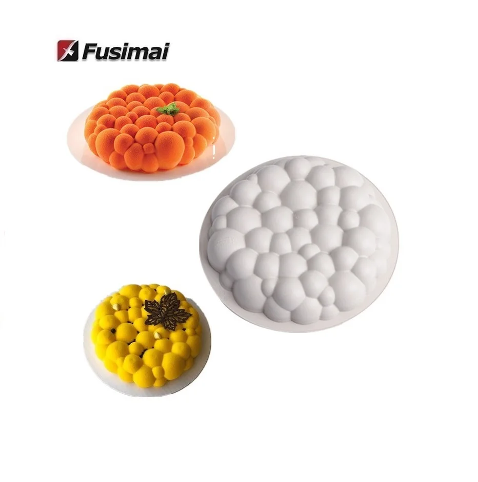 

Fusimai Irregular Shape Baking Circular Bubble Cloud Mousse Cake Silicone Mold, As shown in the figure below