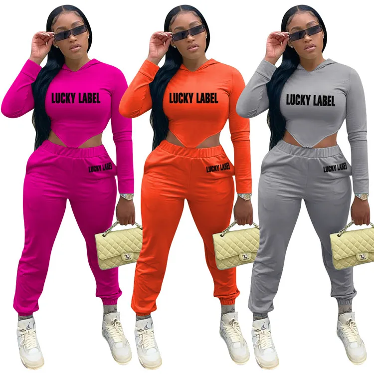 

Wholesale Long Sleeve Sexy Fitness Fall 2 Piece Set Women Clothing