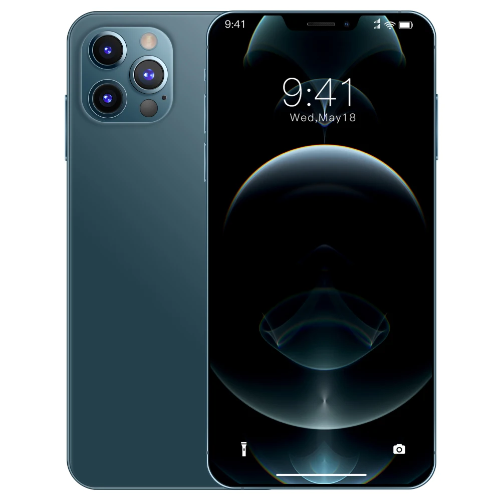 

USA UK unlock Top selling Fashion mobile phone Fingerprint unlock android Customize logo smartphones i12 Pro Max