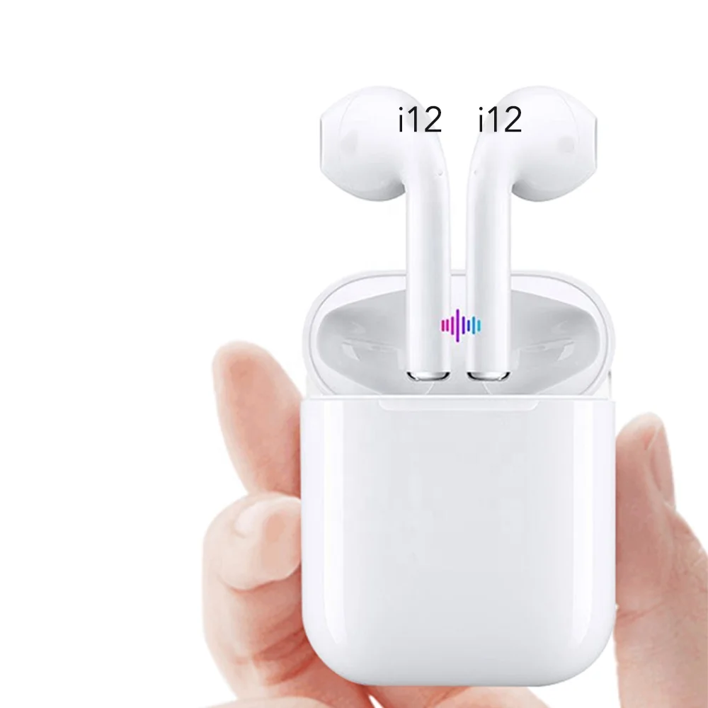 

Earphones BT5.0 Headphones I11 I12 Wireless Headsets for iphone 12 TWS Earbuds, White,customized