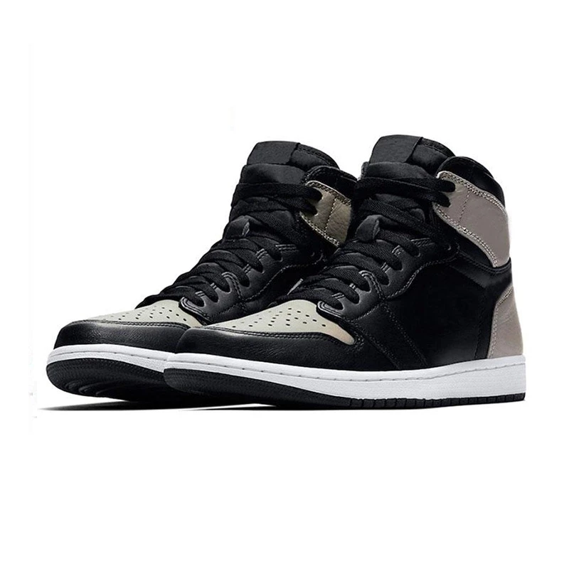 

factory wholesale Brand Shoes Genuine Leather Air AJ retro 1Sports Shoes OG Basketball Shoes for Men, Black