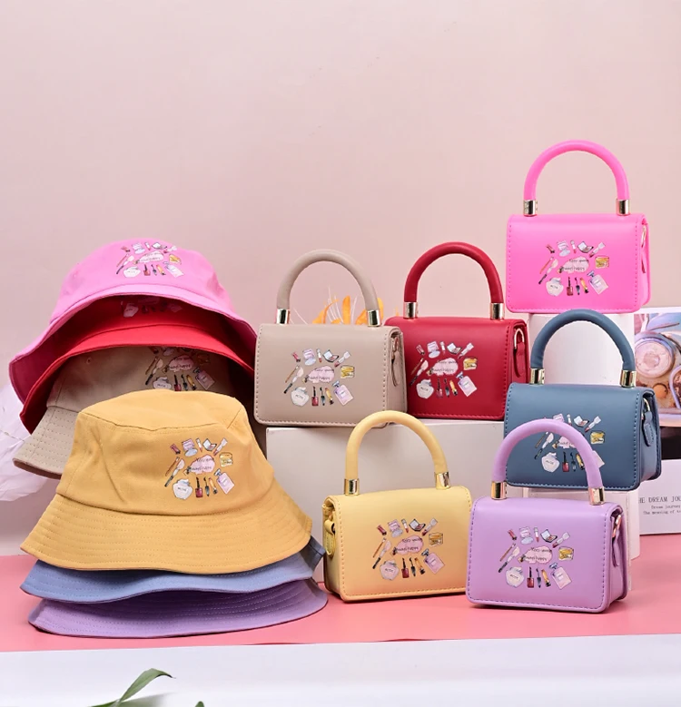 

Women Purses And Handbags Fashionable Luxury Handbags For Women Leather Chain Shoulder Ladies Hand Bags And Bucket Hat Set, 12 colors