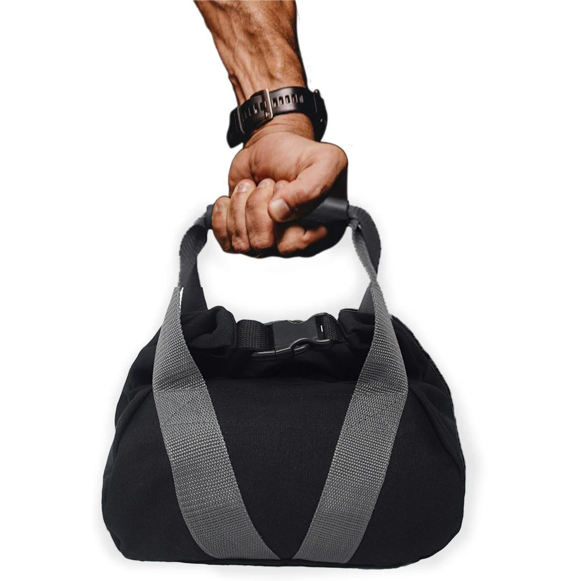 

Adjustable Heavy Duty Portable Unisex Yoga Gym Training Kettlebell Dumbbell Weightlifting Sandbag with Soft Rubber Handle, Black