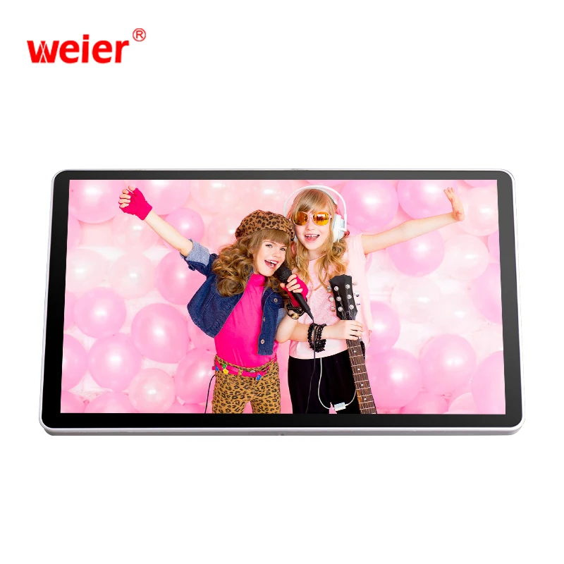 

weier 18.5 Inch 4TB White Color Touch Screen Monitor KTV player Dual System Android Karaoke player singing Machine