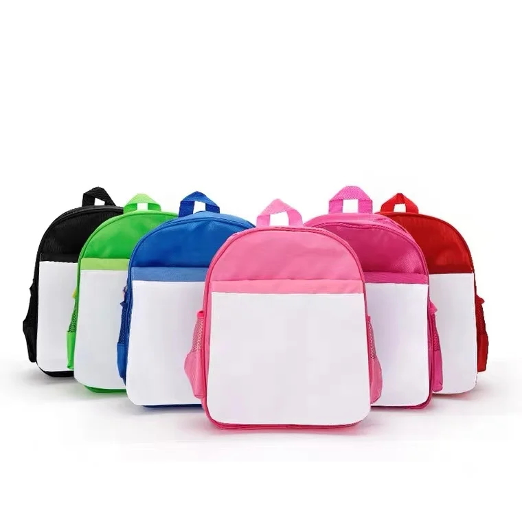 

Factory Direct Sale Custom Child Sublimation Blank Backpack /School Bag/ Kid Book Bag For Gifts, Pink/blue/hot pink/red/yellow/green/black