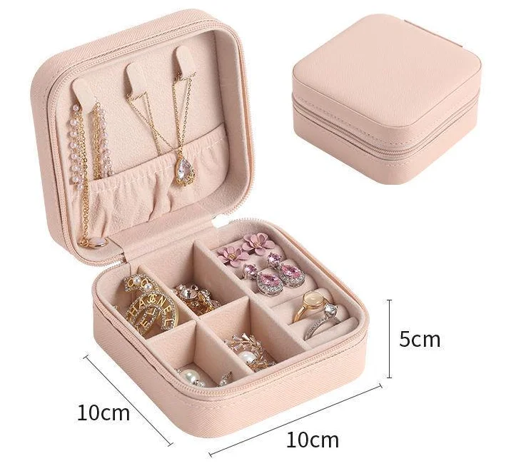 

2021 Hot Selling Portable Women Girl Pink Earrings Box Packaging Jewelry Box