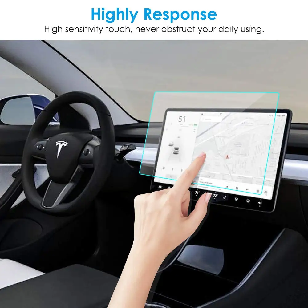 Tesla Model 3 Screen Protector In Other Interior Accessories Glass
